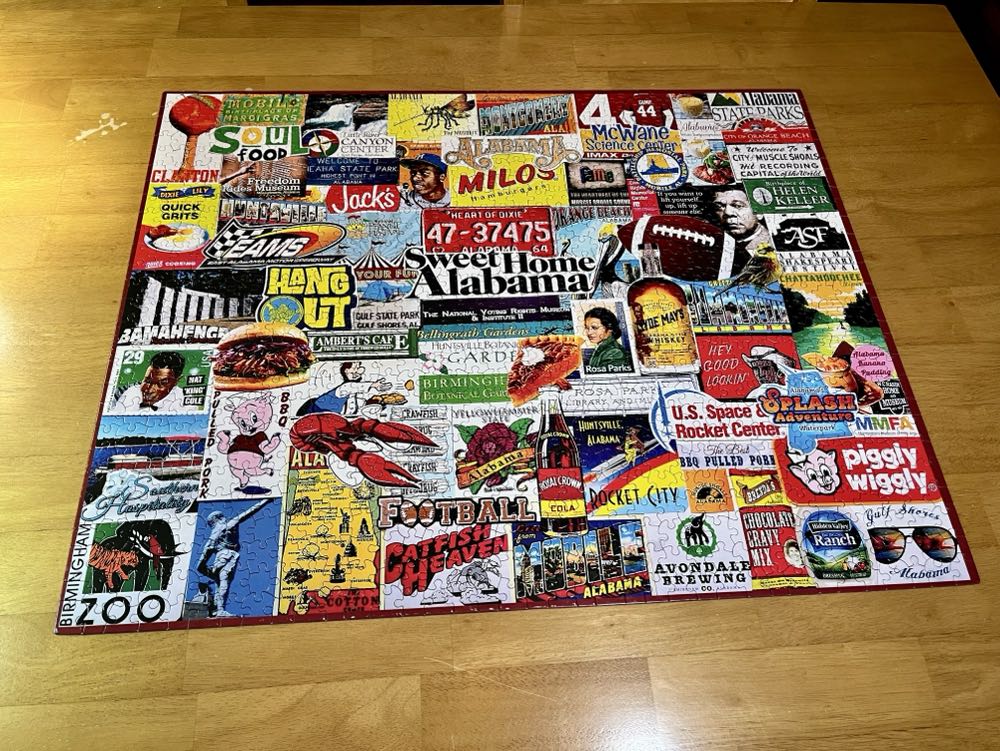 I Love Alabama - White Mountain puzzle collectible [Barcode 724819262953] - Main Image 2
