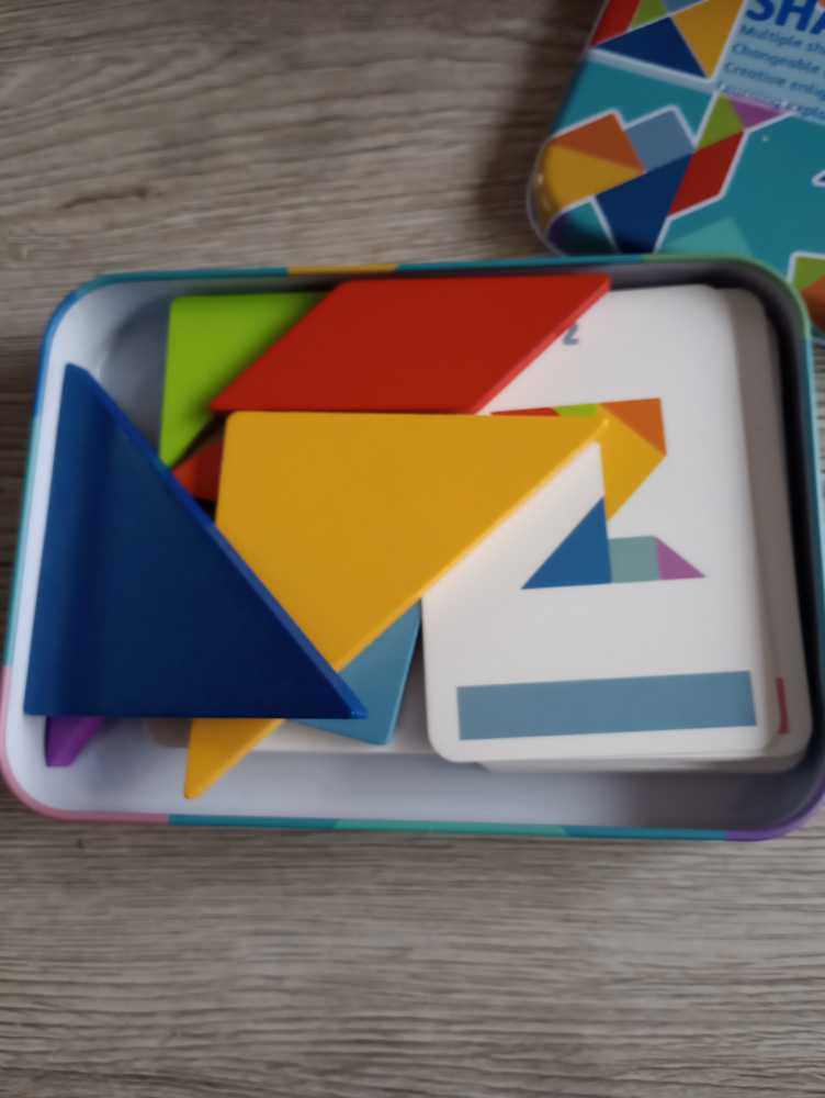 Montessori Wood Tangram Shapes Puzzle Educational Games For Kids  puzzle collectible [Barcode 6970540100260] - Main Image 3