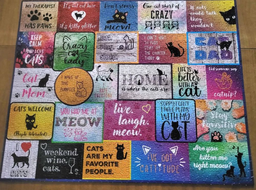 I Love Cats - White Mountain puzzle collectible [Barcode 724819268344] - Main Image 2