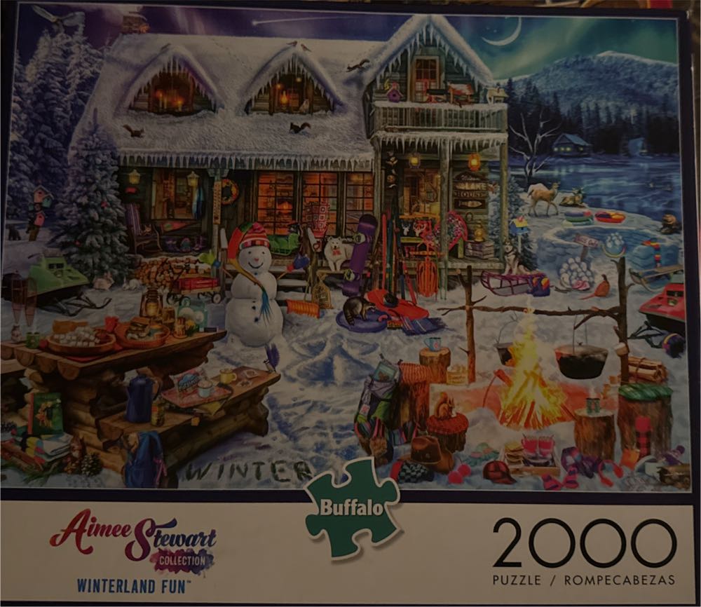 Winterland Fun - Buffalo Aimee Stewart puzzle collectible - Main Image 2