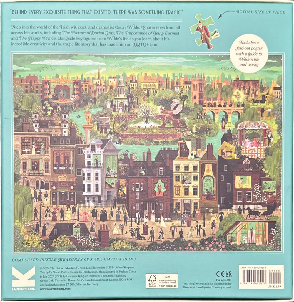The World Of Oscar Wilde - Laurence King puzzle collectible [Barcode 9781399620017] - Main Image 2