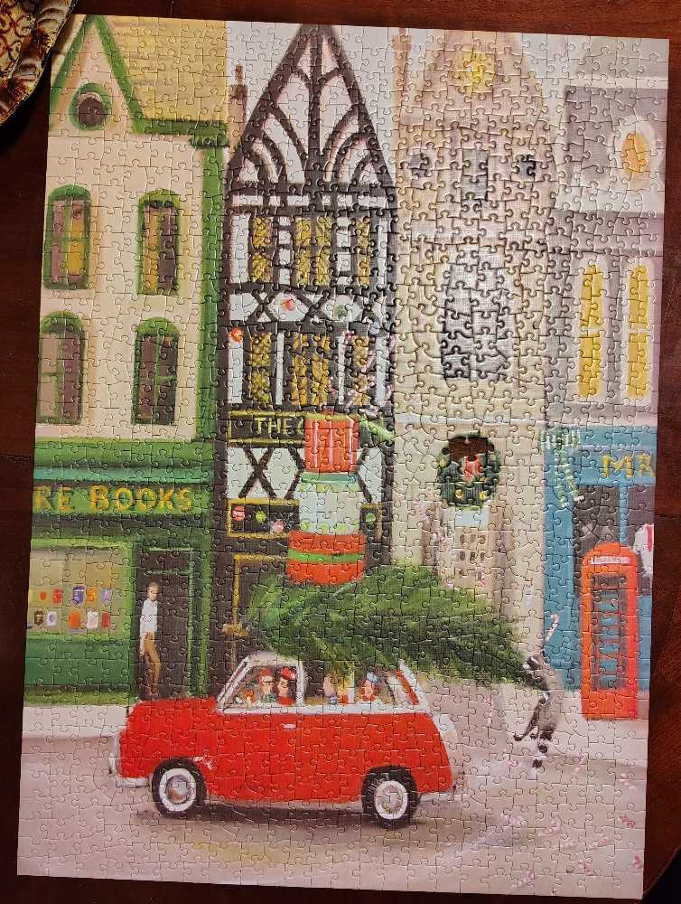 Christmas Cheer Janet Hill - Completed - New York Puzzle Company puzzle collectible [Barcode 840291702395] - Main Image 2