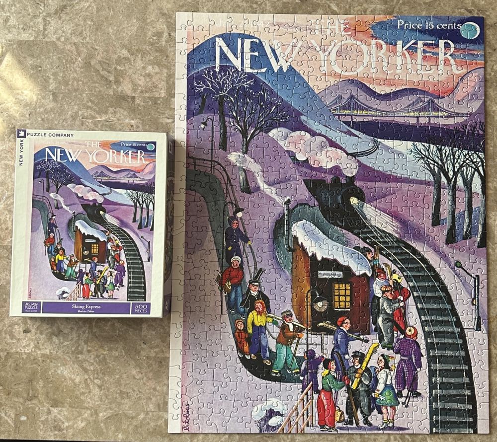 Skiing Express  - New York Puzzle Company puzzle collectible [Barcode 840291701862] - Main Image 2