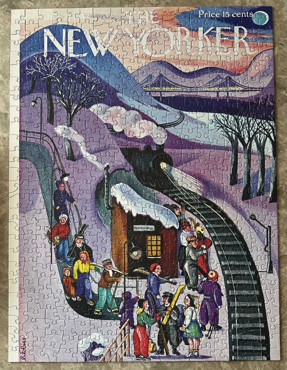 Skiing Express  - New York Puzzle Company puzzle collectible [Barcode 840291701862] - Main Image 3