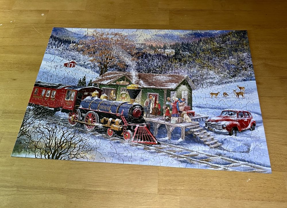 Rural Train Stop - Bits And Pieces puzzle collectible [Barcode 192949056665] - Main Image 2