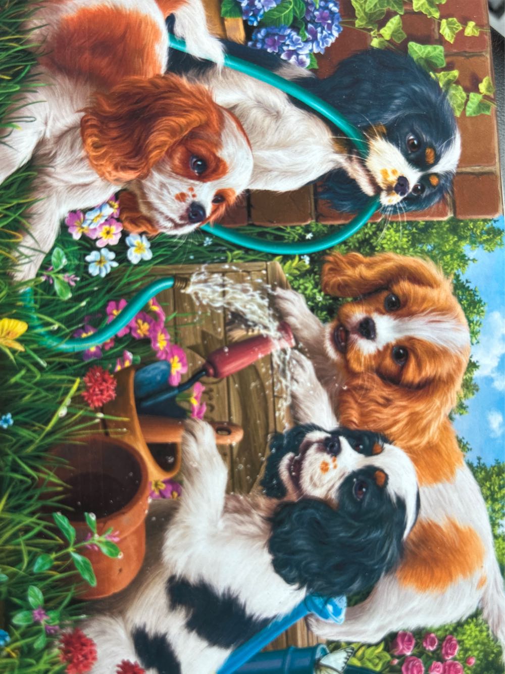 Puppies In the Garden - Elms puzzle collectible - Main Image 3