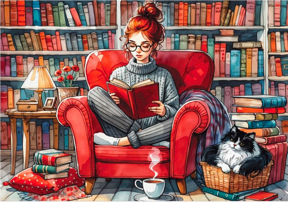 Cozy Reading Time  - Delfy puzzle collectible - Main Image 2