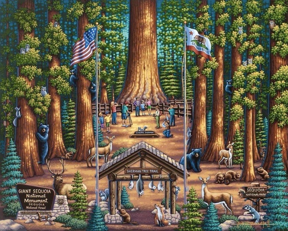 National Parks : Sequoia 🆕 - Dowdle Folk Art puzzle collectible [Barcode 671095503440] - Main Image 2