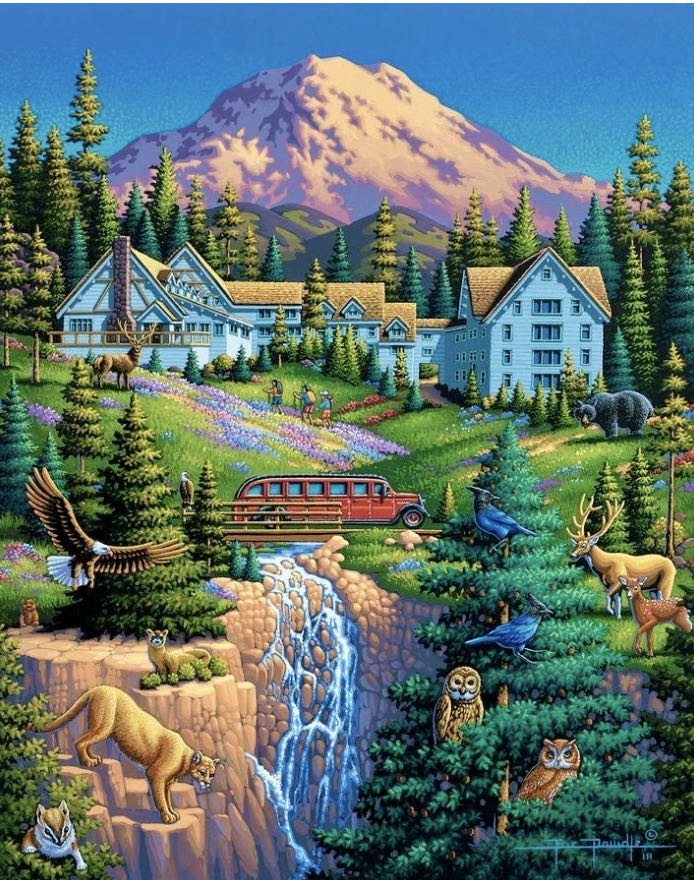 National Parks : Mount Rainier 🆕 - Dowdle Folk Art puzzle collectible [Barcode 671095503389] - Main Image 2