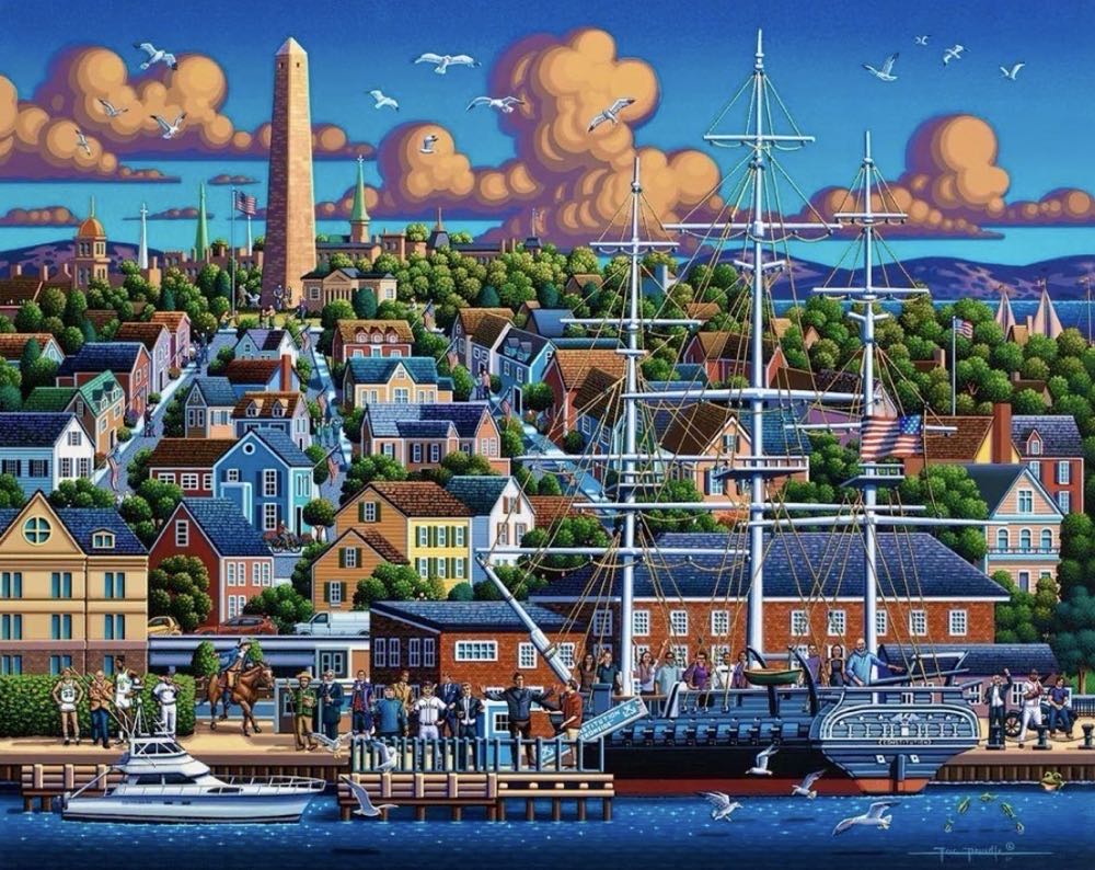 National Parks : Boston National Historic 🆕 - Dowdle Folk Art puzzle collectible [Barcode 671095503570] - Main Image 2