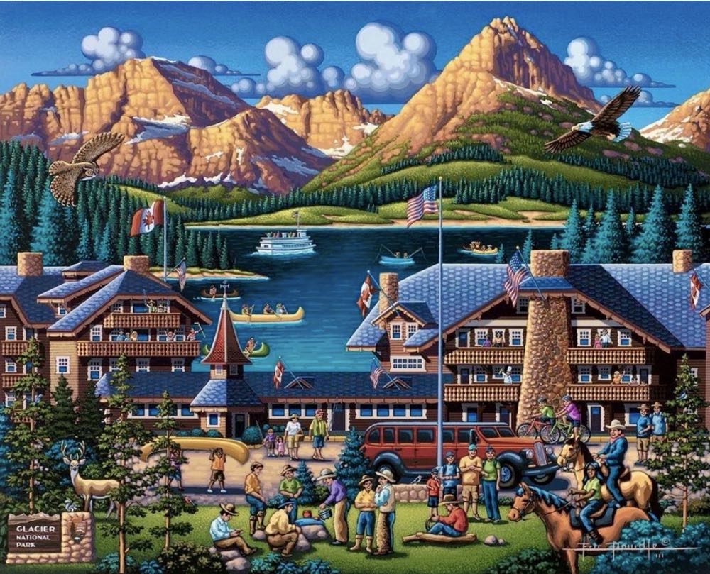 National Parks : Glacier 🆕 - Dowdle Folk Art puzzle collectible [Barcode 21299223] - Main Image 2