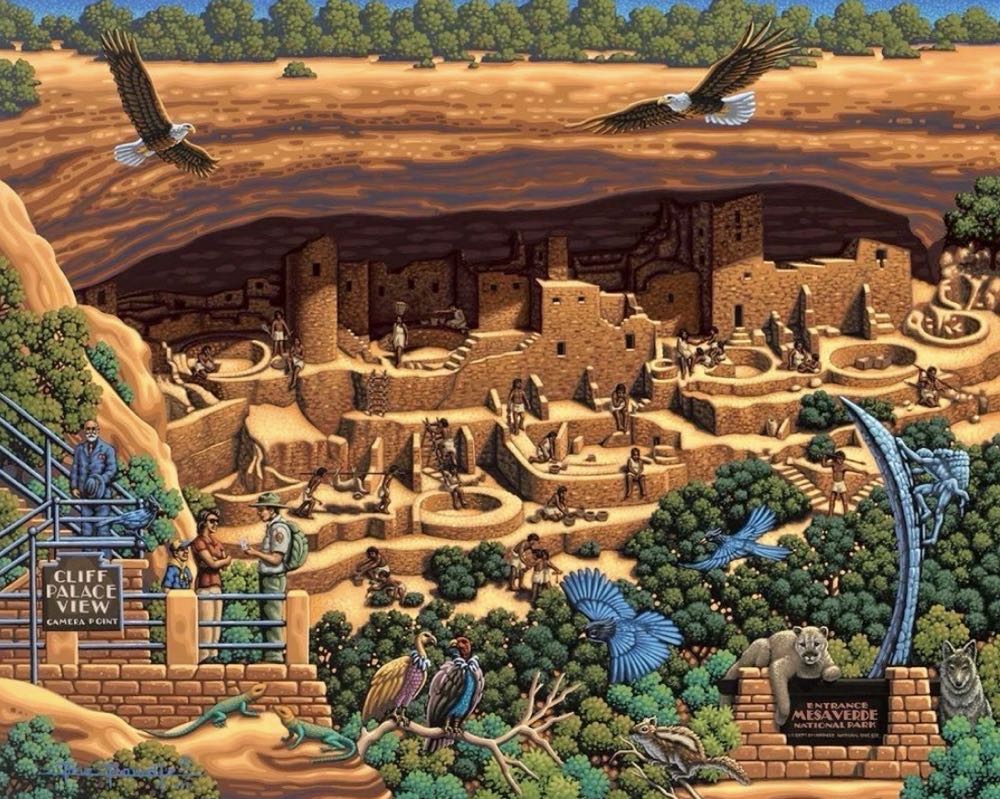 National Parks : Mesa Verde 🆕 - Dowdle Folk Art puzzle collectible [Barcode 671095503457] - Main Image 2