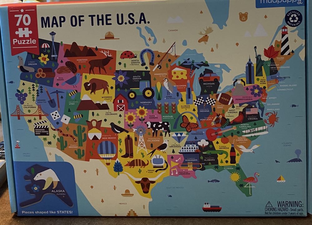 Map Of The Usa - Mudpuppy 🇺🇸 puzzle collectible [Barcode 9780735351936] - Main Image 2