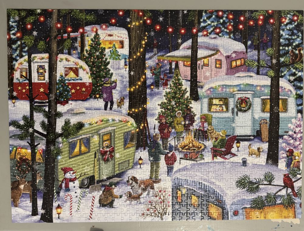 Camping For Christmas - Vermont Christmas  Company puzzle collectible [Barcode 819273024961] - Main Image 2