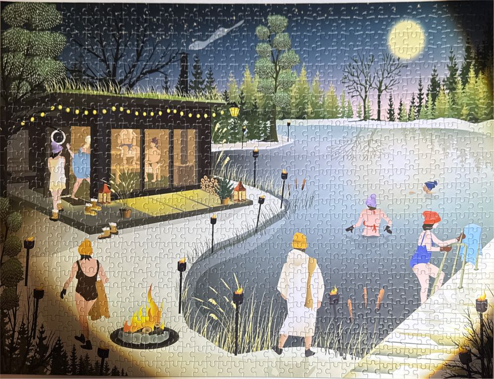 Puslespil Sauna By The Lake Brikker - Vissevasse puzzle collectible [Barcode 5713138301790] - Main Image 2
