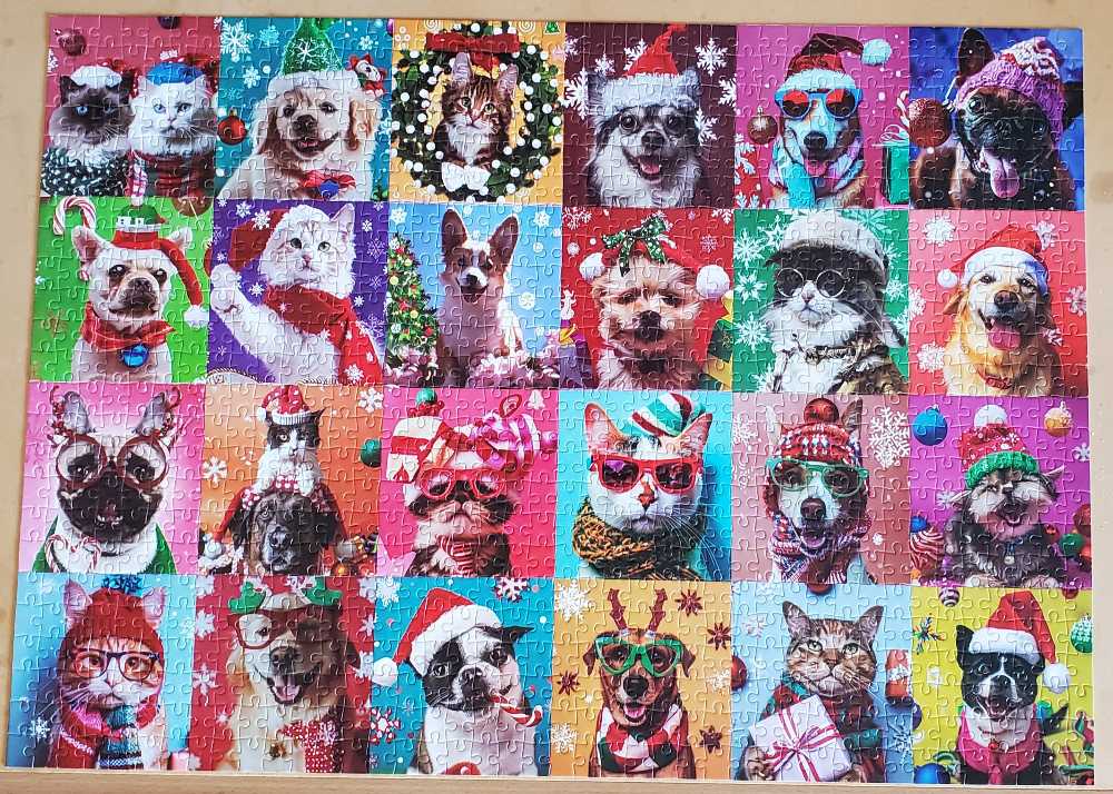 Advent Festive Cats & Dogs  puzzle collectible - Main Image 2