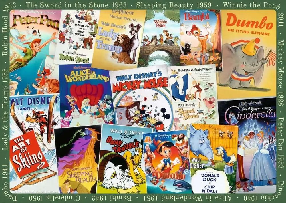 Disney - Vintage Movie Posters - Ravensburger puzzle collectible [Barcode 4005555006893] - Main Image 2