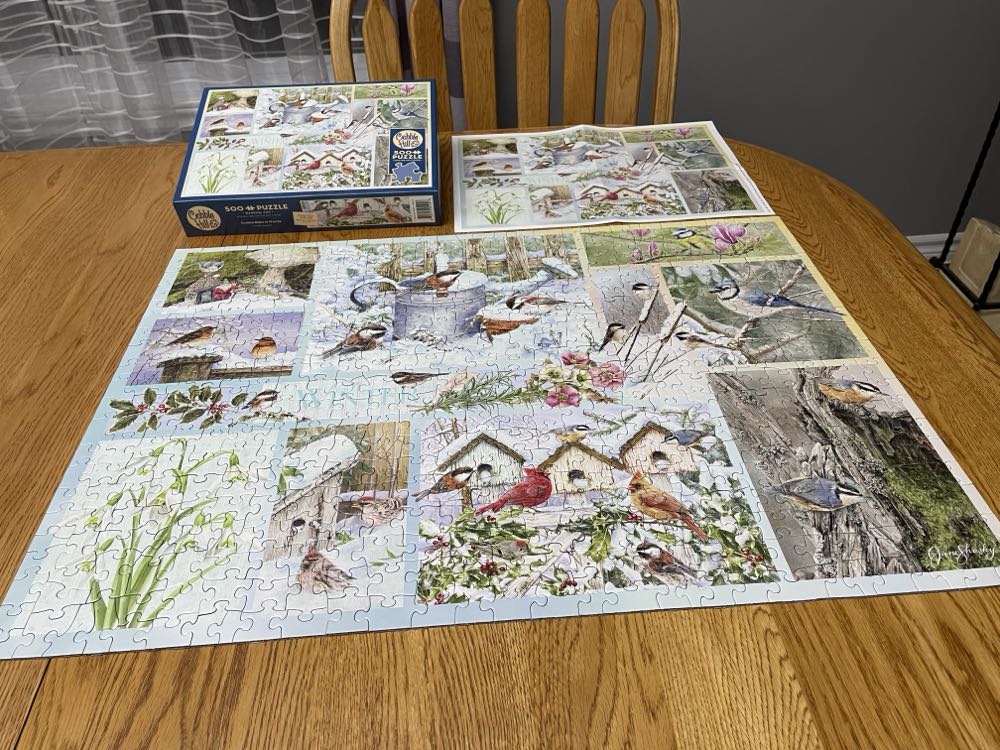 Garden Birds In Winter - Cobble Hill puzzle collectible [Barcode 625012451048] - Main Image 4