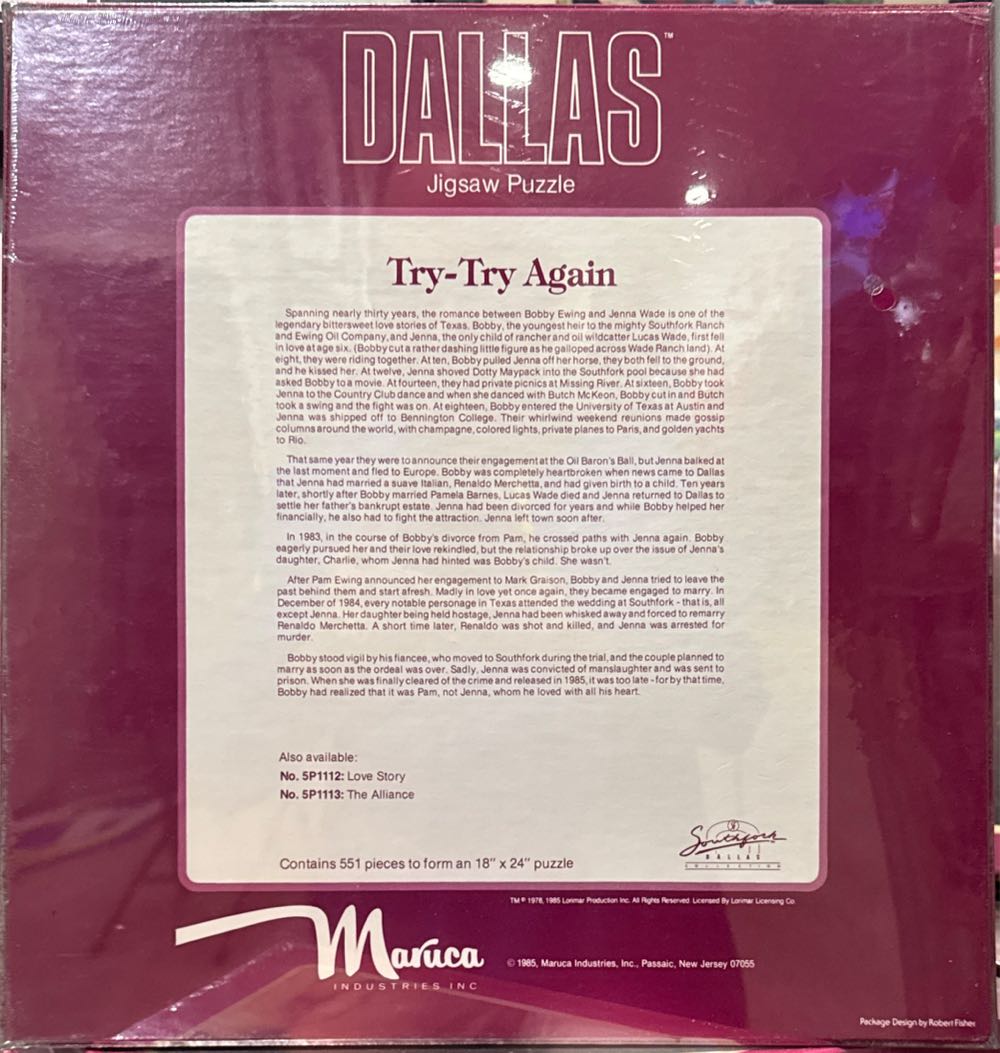 Dallas - Try Try Again  puzzle collectible - Main Image 2