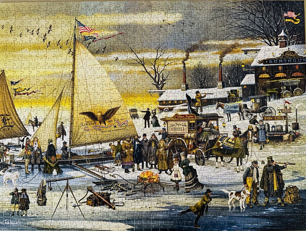 Ice Riders on the Chesapeake Bay - FOR SALE - Buffalo puzzle collectible - Main Image 2