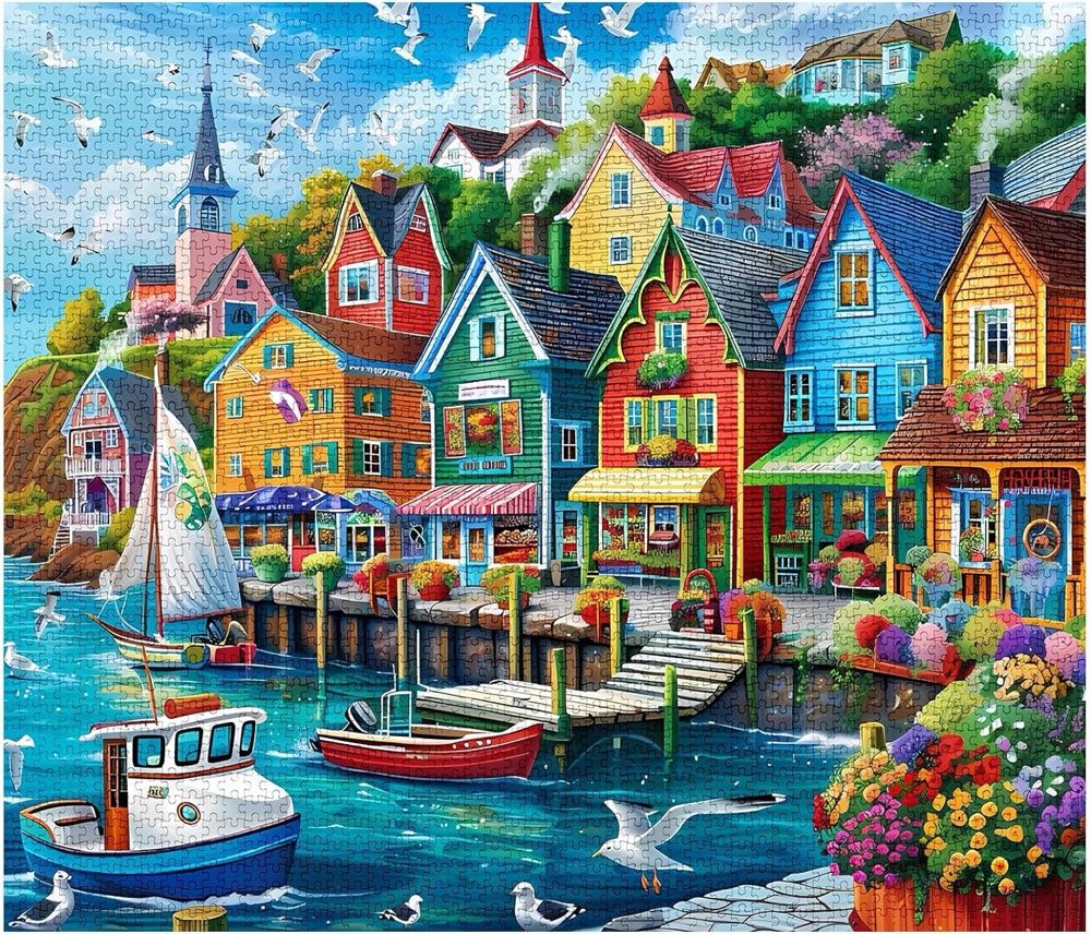 Colorful Seaside Town - From Jeanne - Tucocoo puzzle collectible - Main Image 2