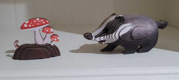 Eugy #94 3D Badger - Eugy puzzle collectible - Main Image 2