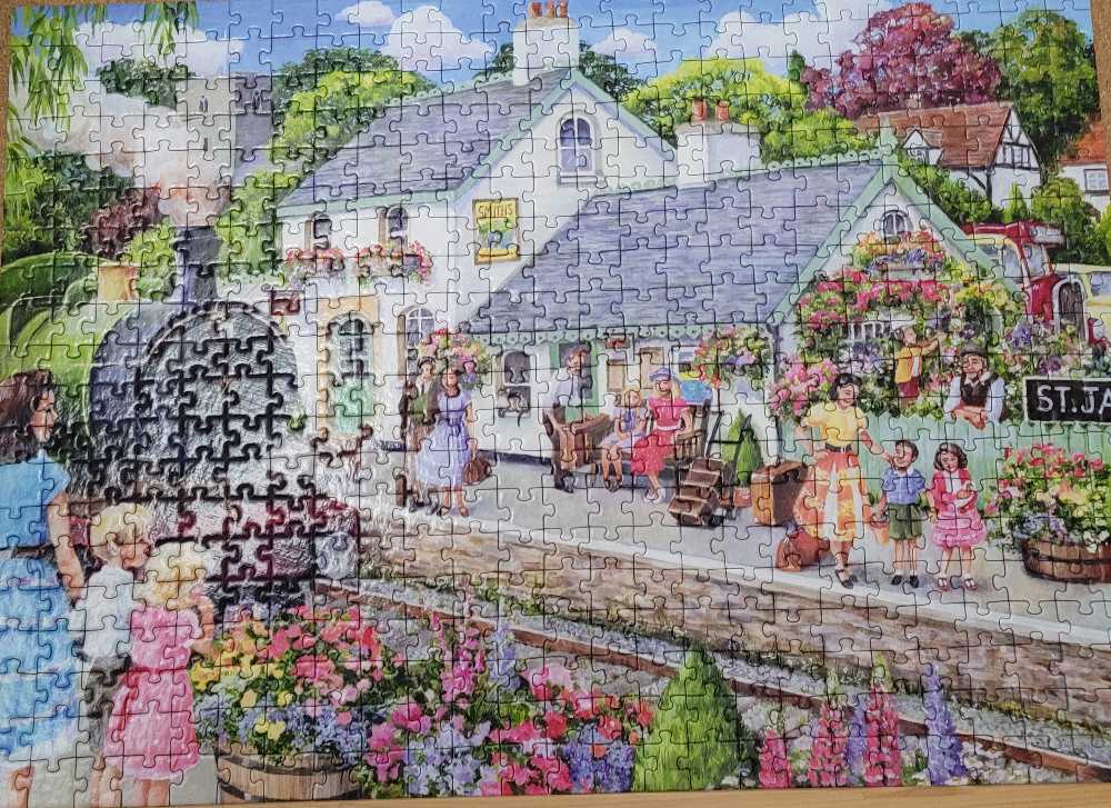 The Old Steam Train - Corner Piece puzzle collectible - Main Image 2