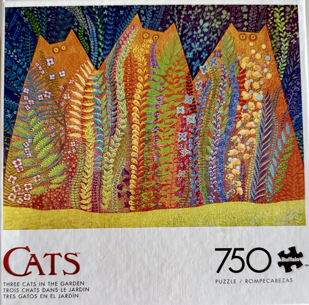Three Cats In The Garden - Buffalo Games puzzle collectible [Barcode 079346178025] - Main Image 2