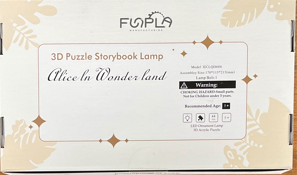 Alice In Wonderland (3D Puzzle Storybook Lamp) - Funpla Manufacturing puzzle collectible - Main Image 2