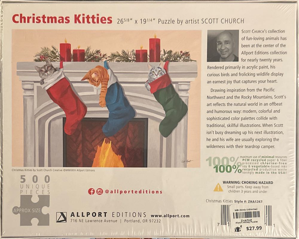 Christmas Kitties - Allport Editions puzzle collectible - Main Image 2