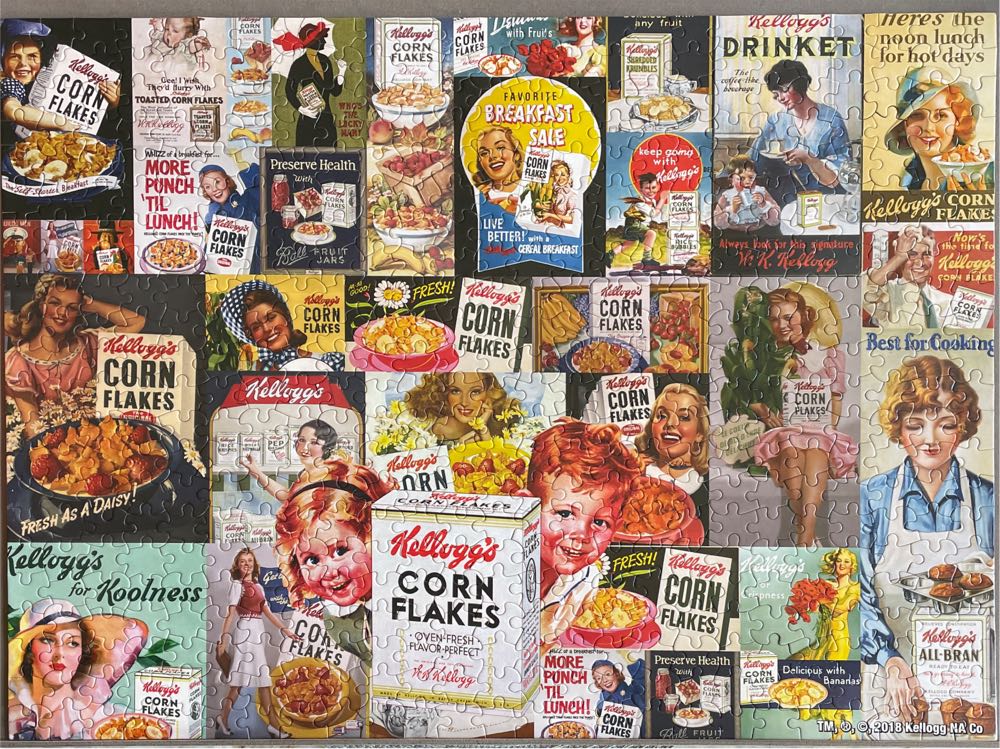 Corn Flakes Vintage Advertisements - Karim International puzzle collectible [Barcode 773392090293] - Main Image 2