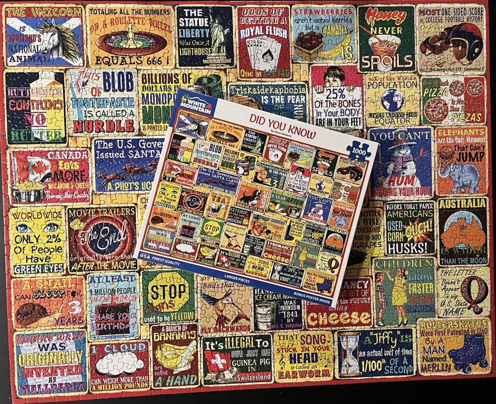 Did You Know - White Mountain puzzle collectible [Barcode 724819268177] - Main Image 4
