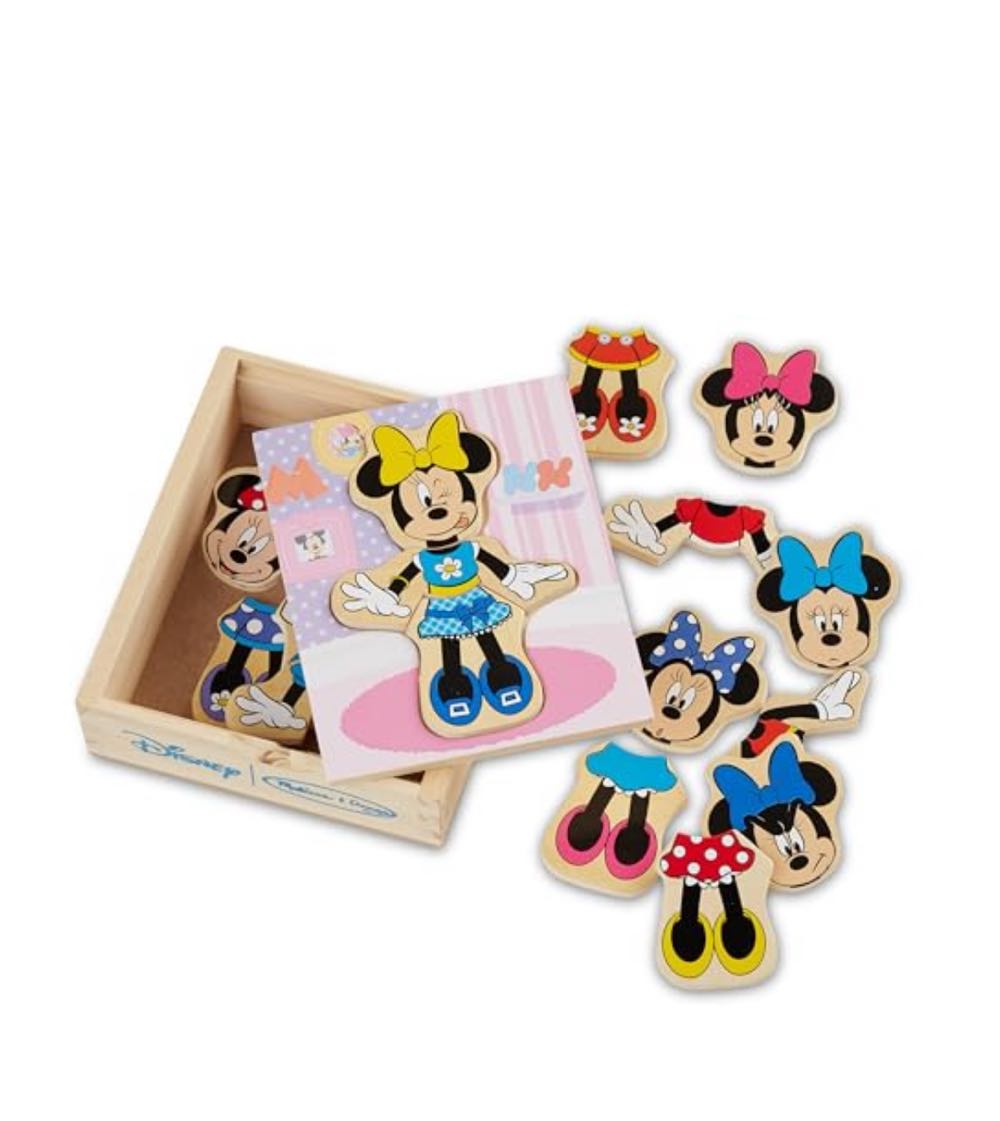 Minnie Wooden Mix & Match Dress-Up-NEW - Melissa & Doug puzzle collectible [Barcode 000772057929] - Main Image 2