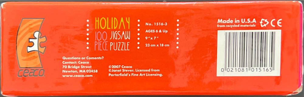 Holiday - NEW - Ceaco puzzle collectible [Barcode 021081015165] - Main Image 2