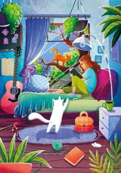 Girl And Cats - Magnolia puzzle collectible [Barcode 8684595060599] - Main Image 2