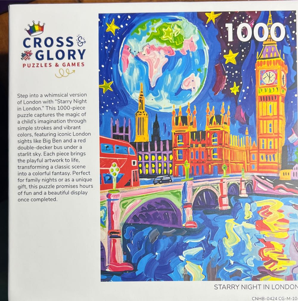 Starry Night In London - Cross & Glory puzzle collectible [Barcode 850063772037] - Main Image 3