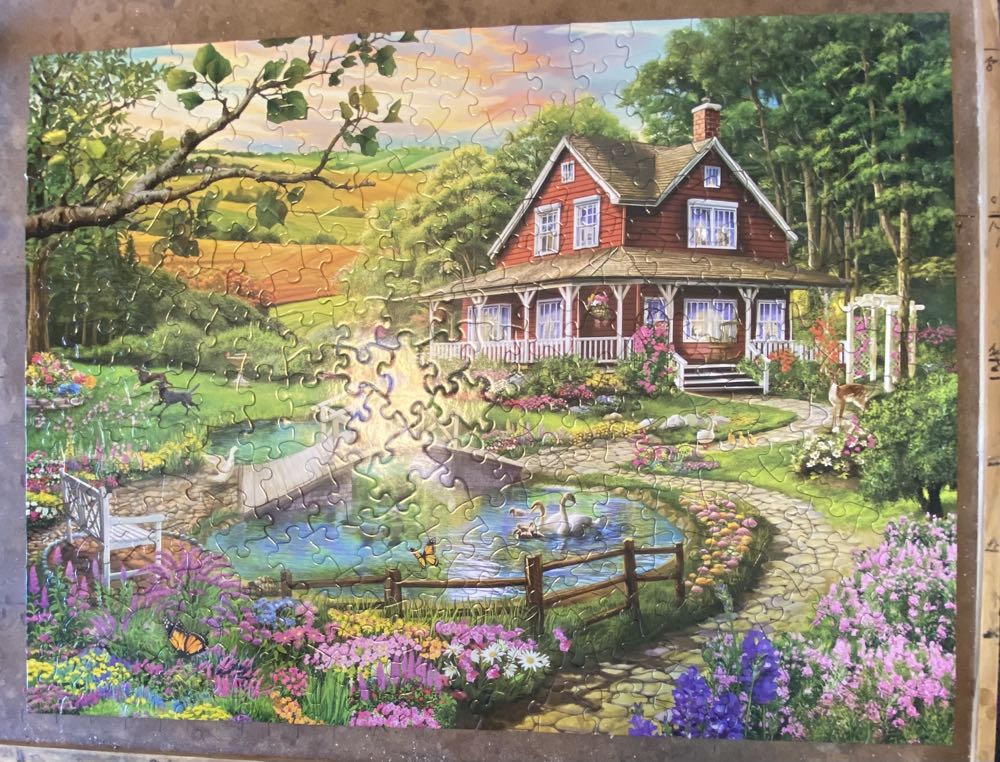 Little Red Cottage - Bits & Pieces puzzle collectible [Barcode 192949084026] - Main Image 2