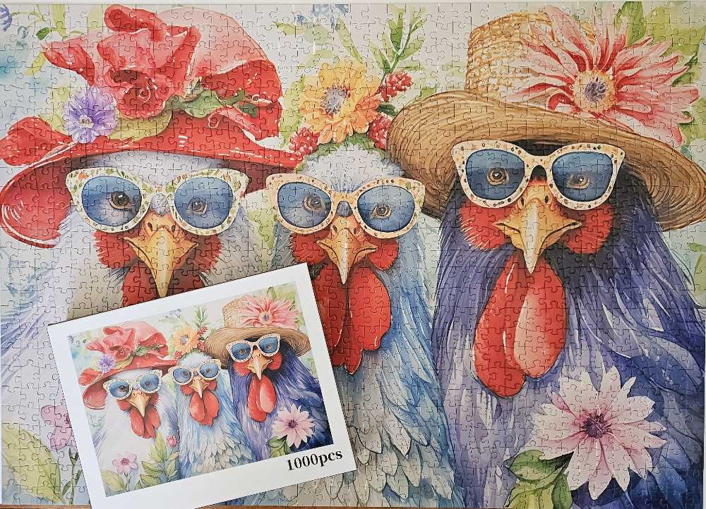 3 Blue Roosters  - Tucocoo puzzle collectible - Main Image 3