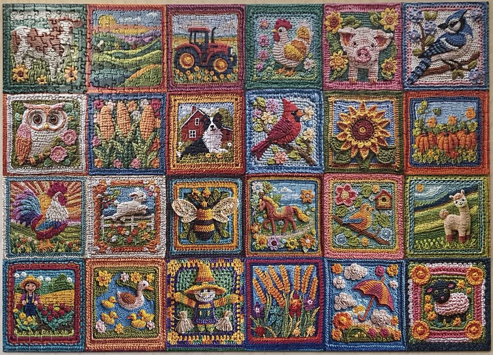 Country Life Crochet - Cobble Hill puzzle collectible [Barcode 625012403207] - Main Image 2