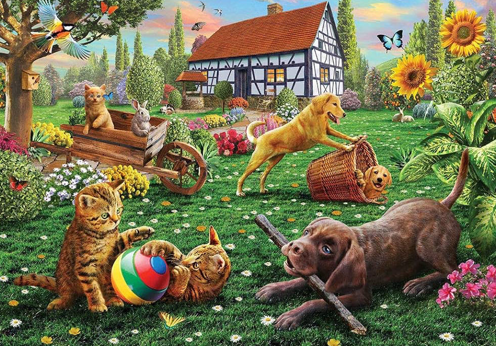 Dogs And Cats At Play 🟦 - KS Games puzzle collectible [Barcode 8681842200050] - Main Image 2