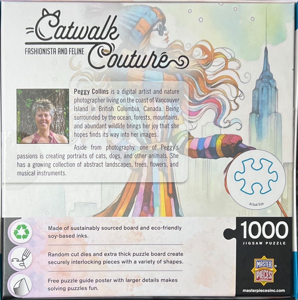 Catwalk Couture: Fashionista And Feline - MasterPieces puzzle collectible [Barcode 705988725227] - Main Image 2