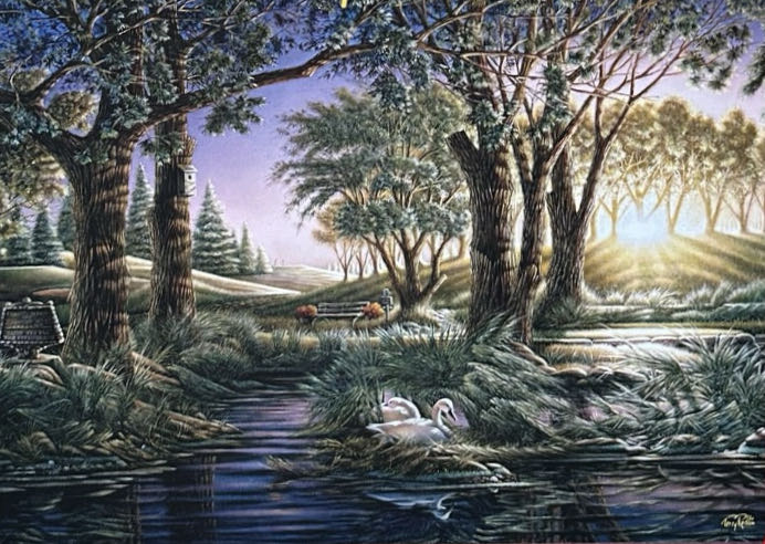 Morning Magic At The Lake 🟦 - Schmidt Puzzle puzzle collectible [Barcode 4001504585464] - Main Image 2