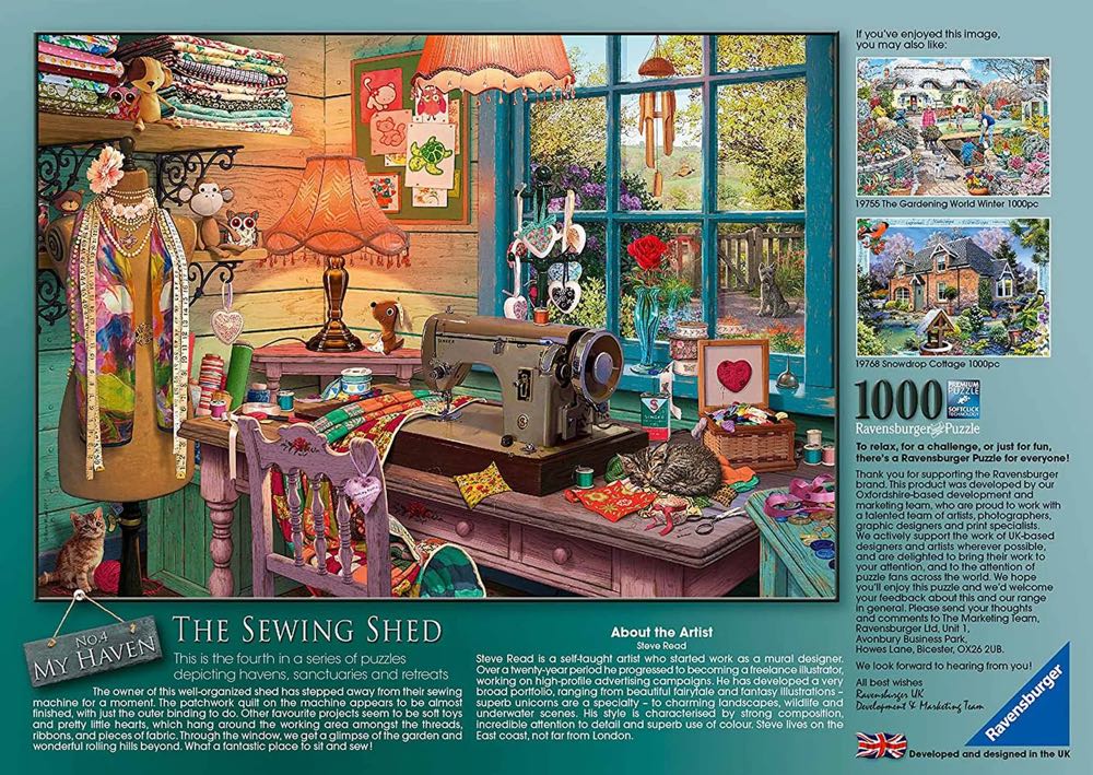The Sewing Shed (1 Keep) - Ravensbuger puzzle collectible [Barcode 4005555003342] - Main Image 3