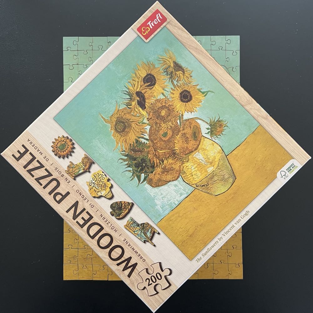 The Sunflowers by Vincent van Gogh - 1019, 2/13/26 - SOLD - Trefl Wood Craft puzzle collectible [Barcode 5900511202496] - Main Image 4