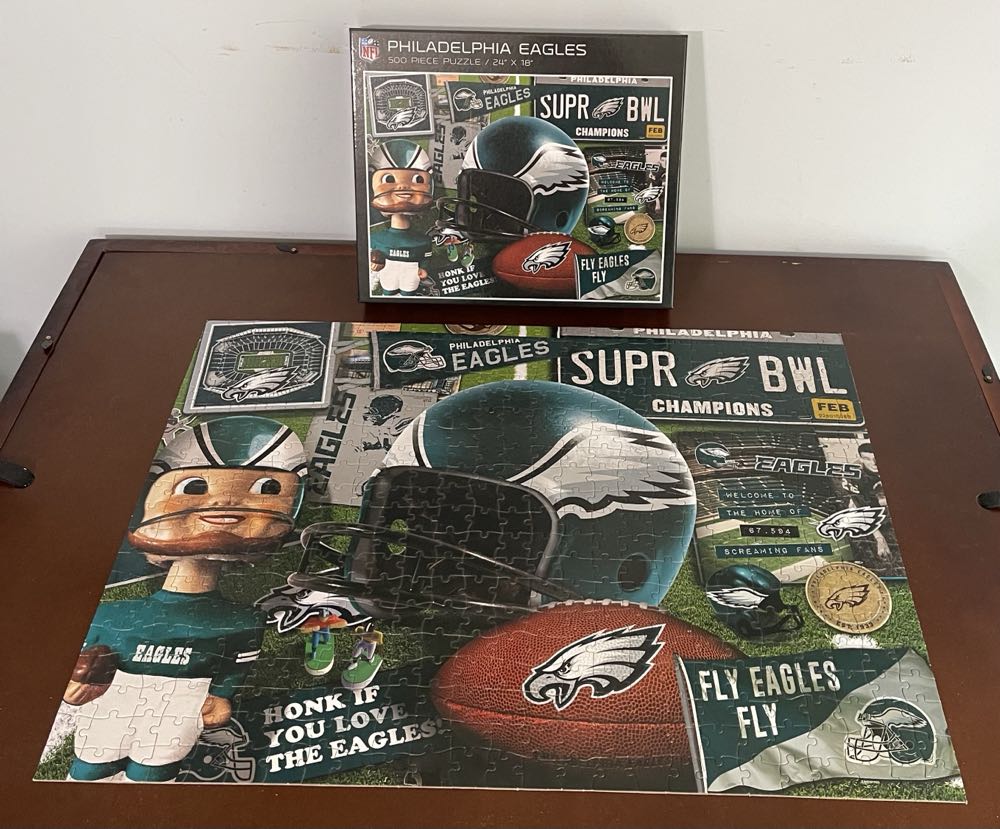 Youthefan Nfl Philadelphia Eagles Retro Series Puzzle 500 Pieces Team Colors Large  puzzle collectible [Barcode 810030951469] - Main Image 2