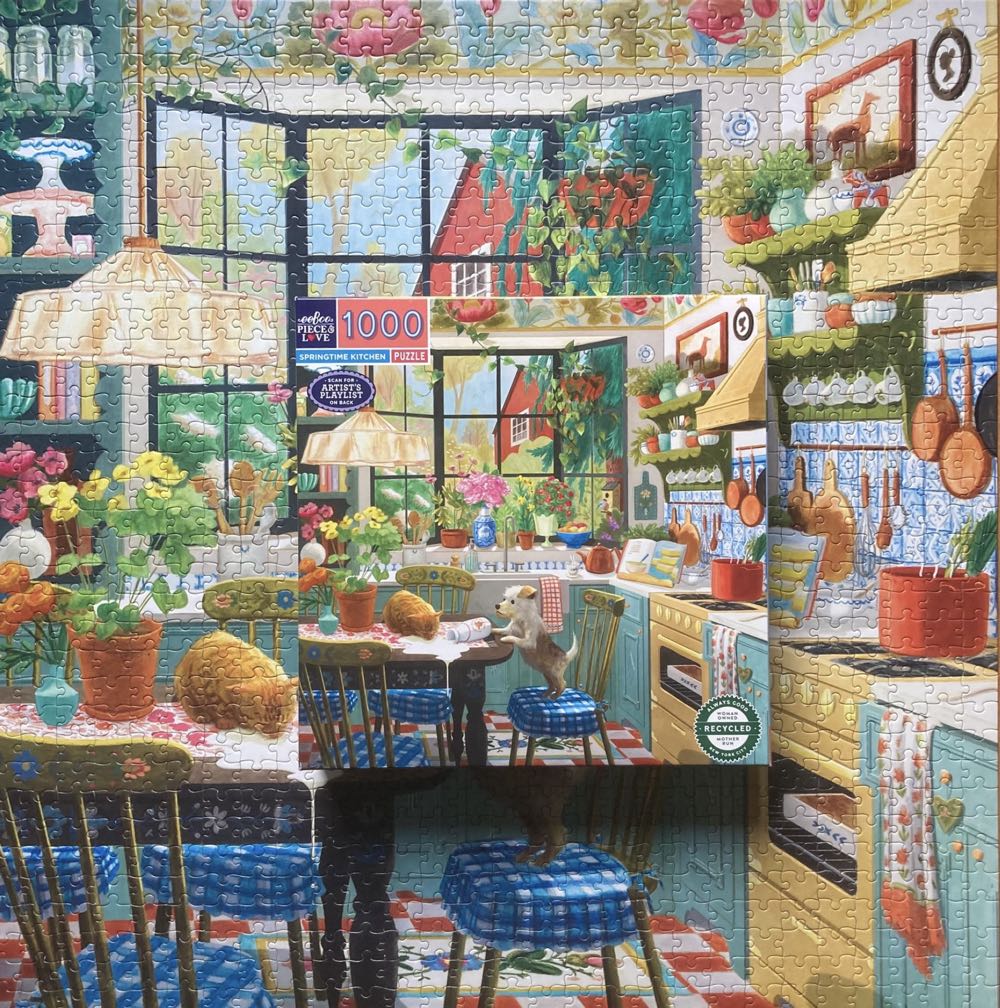 Springtime Kitchen (Tamara lenen) - Eeboo puzzle collectible [Barcode 689196516153] - Main Image 4