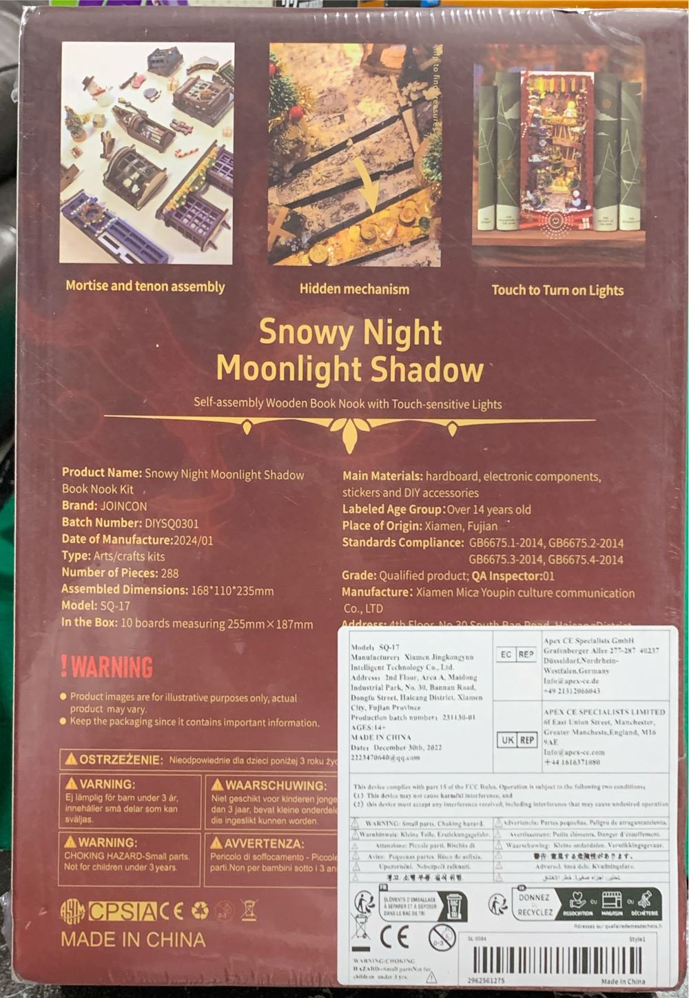 Snowy Night Moonlight Shadow - Joincon puzzle collectible [Barcode 22460906100] - Main Image 2