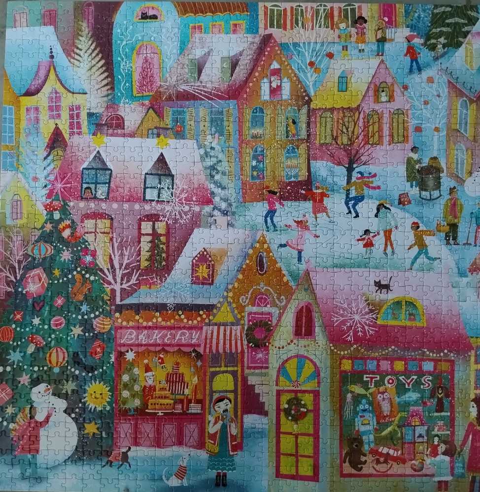 Holiday Village - eeBoo Puzzles puzzle collectible - Main Image 2