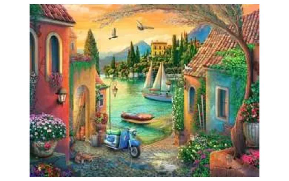 European Villa Views - Ravensburger puzzle collectible [Barcode 4005555015161] - Main Image 2