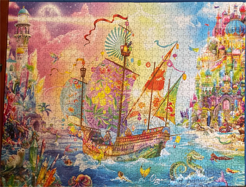 Cystal Dream ship Harbor - Buffalo puzzle collectible [Barcode 079346125173] - Main Image 3